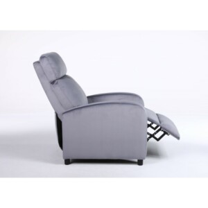 Πολυθρόνα Ανακλινόμενη ArteLibre TUREIS Γκρι Βελούδο 68x86x99cm - Image 14