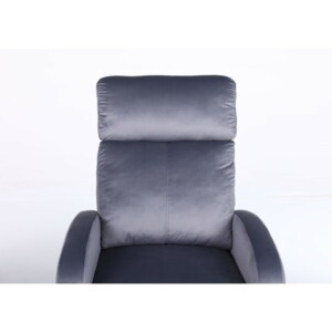 Πολυθρόνα Ανακλινόμενη ArteLibre TUREIS Γκρι Βελούδο 68x86x99cm - Image 3