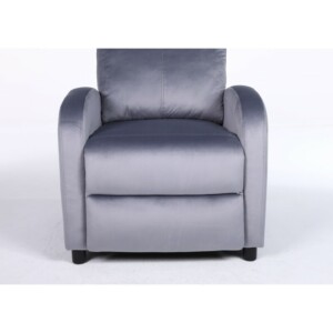 Πολυθρόνα Ανακλινόμενη ArteLibre TUREIS Γκρι Βελούδο 68x86x99cm - Image 4