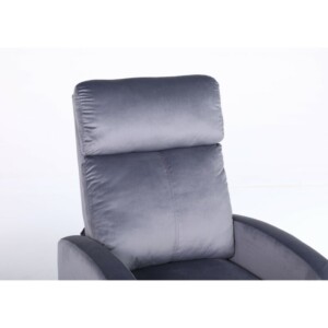 Πολυθρόνα Ανακλινόμενη ArteLibre TUREIS Γκρι Βελούδο 68x86x99cm - Image 5