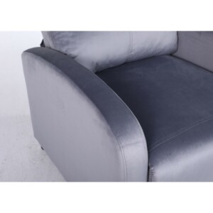 Πολυθρόνα Ανακλινόμενη ArteLibre TUREIS Γκρι Βελούδο 68x86x99cm - Image 7