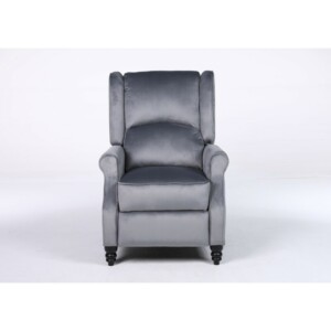 Πολυθρόνα Ανακλινόμενη ArteLibre MARKEB Γκρι Βελούδο 72x84x97cm - Image 2