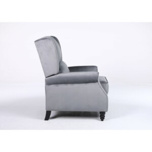 Πολυθρόνα Ανακλινόμενη ArteLibre MARKEB Γκρι Βελούδο 72x84x97cm - Image 15