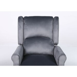 Πολυθρόνα Ανακλινόμενη ArteLibre MARKEB Γκρι Βελούδο 72x84x97cm - Image 3
