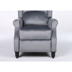 Πολυθρόνα Ανακλινόμενη ArteLibre MARKEB Γκρι Βελούδο 72x84x97cm - Image 4