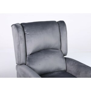 Πολυθρόνα Ανακλινόμενη ArteLibre MARKEB Γκρι Βελούδο 72x84x97cm - Image 5