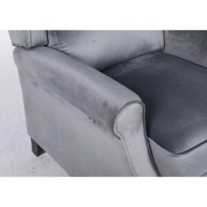 Πολυθρόνα Ανακλινόμενη ArteLibre MARKEB Γκρι Βελούδο 72x84x97cm - Image 9