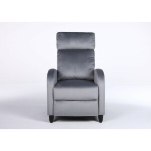Πολυθρόνα Ανακλινόμενη ArteLibre ATRIA Γκρι Βελούδο 67.5x90x104cm - Image 2