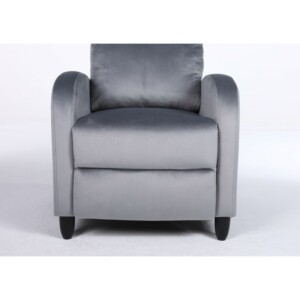 Πολυθρόνα Ανακλινόμενη ArteLibre ATRIA Γκρι Βελούδο 67.5x90x104cm - Image 4