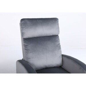 Πολυθρόνα Ανακλινόμενη ArteLibre ATRIA Γκρι Βελούδο 67.5x90x104cm - Image 5