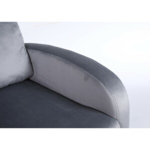 Πολυθρόνα Ανακλινόμενη ArteLibre ATRIA Γκρι Βελούδο 67.5x90x104cm - Image 6