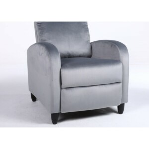 Πολυθρόνα Ανακλινόμενη ArteLibre ATRIA Γκρι Βελούδο 67.5x90x104cm - Image 8