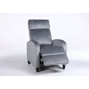 Πολυθρόνα Ανακλινόμενη ArteLibre ATRIA Γκρι Βελούδο 67.5x90x104cm - Image 10