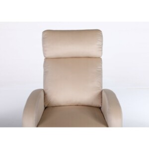 Πολυθρόνα Ανακλινόμενη ArteLibre ATRIA Εκρού Βελούδο 67.5x90x104cm - Image 3