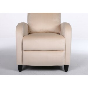 Πολυθρόνα Ανακλινόμενη ArteLibre ATRIA Εκρού Βελούδο 67.5x90x104cm - Image 4