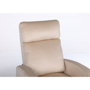 Πολυθρόνα Ανακλινόμενη ArteLibre ATRIA Εκρού Βελούδο 67.5x90x104cm - Image 5