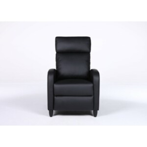 Πολυθρόνα Ανακλινόμενη ArteLibre ATRIA Μαύρο PU 67.5x90x104cm - Image 2