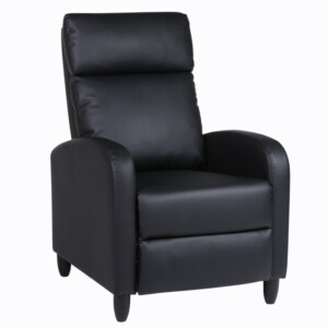 Πολυθρόνα Ανακλινόμενη ArteLibre ATRIA Μαύρο PU 67.5x90x104cm