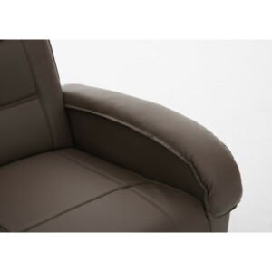 Πολυθρόνα Ανακλινόμενη ArteLibre CELAENO Καφέ PU 80x96x97cm - Image 6