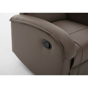 Πολυθρόνα Ανακλινόμενη ArteLibre CELAENO Καφέ PU 80x96x97cm - Image 7