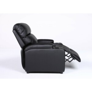 Πολυθρόνα Ανακλινόμενη ArteLibre RANA Μαύρο PU 80x95x103cm - Image 15