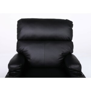 Πολυθρόνα Ανακλινόμενη ArteLibre RANA Μαύρο PU 80x95x103cm - Image 3