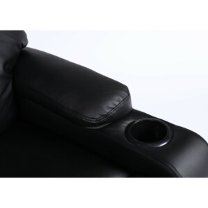 Πολυθρόνα Ανακλινόμενη ArteLibre RANA Μαύρο PU 80x95x103cm - Image 6