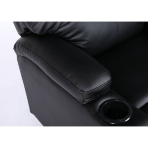 Πολυθρόνα Ανακλινόμενη ArteLibre RANA Μαύρο PU 80x95x103cm - Image 7