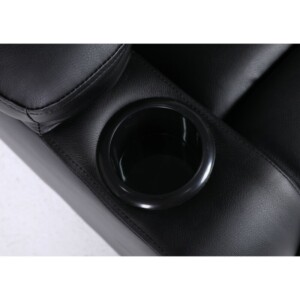 Πολυθρόνα Ανακλινόμενη ArteLibre RANA Μαύρο PU 80x95x103cm - Image 8