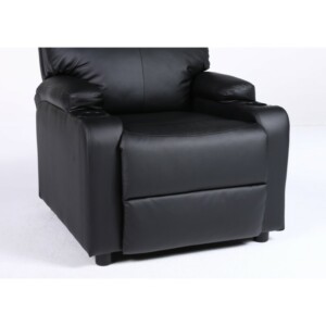 Πολυθρόνα Ανακλινόμενη ArteLibre RANA Μαύρο PU 80x95x103cm - Image 9