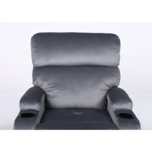 Πολυθρόνα Ανακλινόμενη ArteLibre RANA Γκρι Βελούδο 80x95x103cm - Image 3