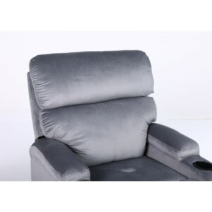 Πολυθρόνα Ανακλινόμενη ArteLibre RANA Γκρι Βελούδο 80x95x103cm - Image 5