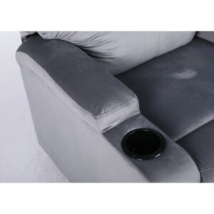 Πολυθρόνα Ανακλινόμενη ArteLibre RANA Γκρι Βελούδο 80x95x103cm - Image 7