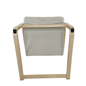 Πολυθρόνα ArteLibre NORDVIK Μπεζ/Φυσικό Ύφασμα/Ξύλο 60x71x105cm - Image 5