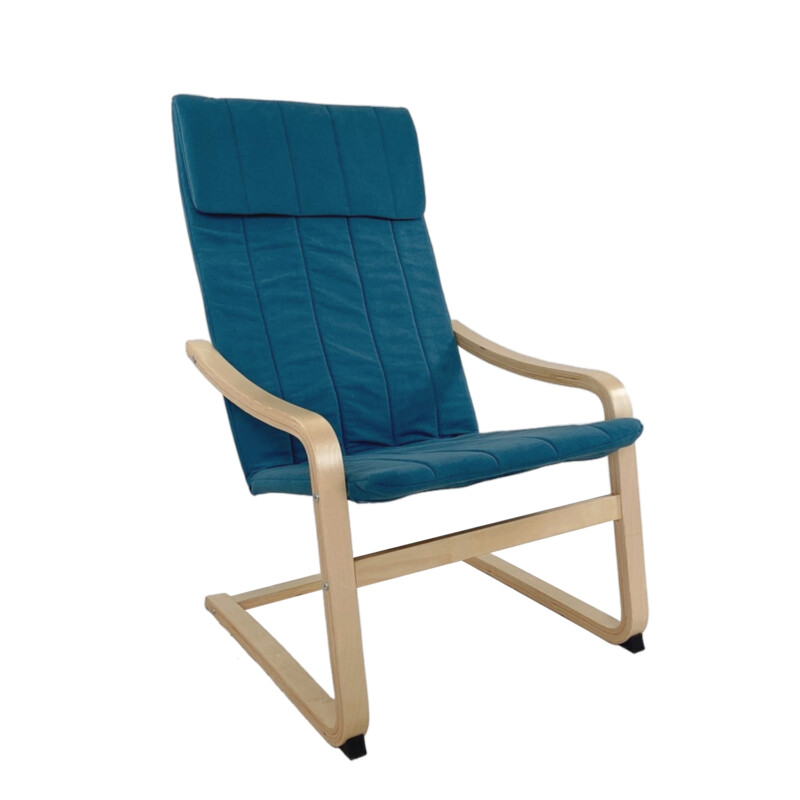 Πολυθρόνα ArteLibre NORDVIK Μπλε/Φυσικό Ύφασμα/Ξύλο 60x71x105cm Πολυθρόνα ArteLibre NORDVIK Μπλε/Φυσικό Ύφασμα/Ξύλο 60x71x105cm