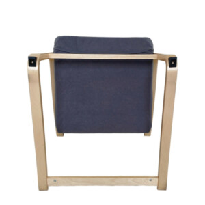 Πολυθρόνα ArteLibre NORDVIK Γκρι/Φυσικό Ύφασμα/Ξύλο 60x71x105cm - Image 5