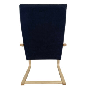 Πολυθρόνα ArteLibre NORDVIK Μαύρο/Φυσικό Ύφασμα/Ξύλο 60x71x105cm - Image 3