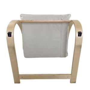 Πολυθρόνα ArteLibre VESNA Μπεζ/Φυσικό Ύφασμα/Ξύλο 67x78x92cm - Image 5