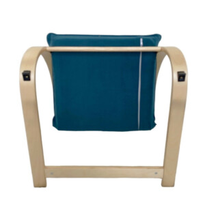 Πολυθρόνα ArteLibre VESNA Μπλε/Φυσικό Ύφασμα/Ξύλο 67x78x92cm - Image 5