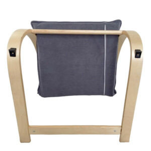 Πολυθρόνα ArteLibre VESNA Γκρι/Φυσικό Ύφασμα/Ξύλο 67x78x92cm - Image 5