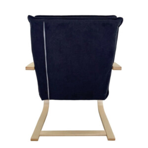 Πολυθρόνα ArteLibre VESNA Μαύρο/Φυσικό Ύφασμα/Ξύλο 67x78x92cm - Image 3