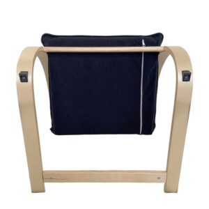 Πολυθρόνα ArteLibre VESNA Μαύρο/Φυσικό Ύφασμα/Ξύλο 67x78x92cm - Image 5