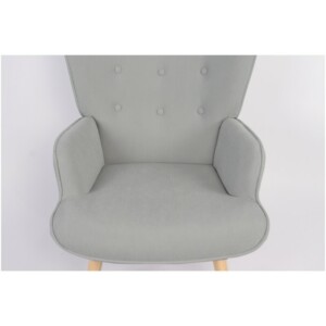 Πολυθρόνα ArteLibre AMARANTHUS Με Υποπόδιο Γκρι 98x70x77cm - Image 12