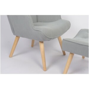 Πολυθρόνα ArteLibre AMARANTHUS Με Υποπόδιο Γκρι 98x70x77cm - Image 15