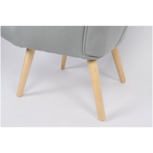 Πολυθρόνα ArteLibre AMARANTHUS Με Υποπόδιο Γκρι 98x70x77cm - Image 5