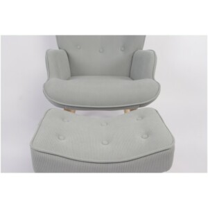 Πολυθρόνα ArteLibre AMARANTHUS Με Υποπόδιο Γκρι 98x70x77cm - Image 6