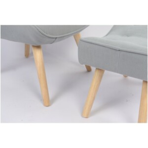 Πολυθρόνα ArteLibre AMARANTHUS Με Υποπόδιο Γκρι 98x70x77cm - Image 7