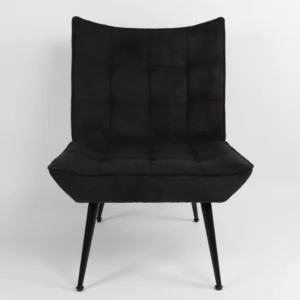 Πολυθρόνα ArteLibre LAURINA Μαύρο Ύφασμα/Μέταλλο 96x69x82cm - Image 6