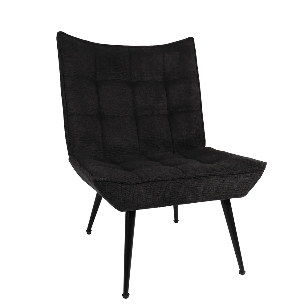 Πολυθρόνα ArteLibre LAURINA Μαύρο Ύφασμα/Μέταλλο 96x69x82cm Πολυθρόνα ArteLibre LAURINA Μαύρο Ύφασμα/Μέταλλο 96x69x82cm