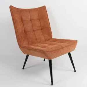 Πολυθρόνα ArteLibre LAURINA Πορτοκαλί Ύφασμα/Μέταλλο 96x69x82cm - Image 2